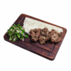 Lamb on pita served with tzatziki sauce
