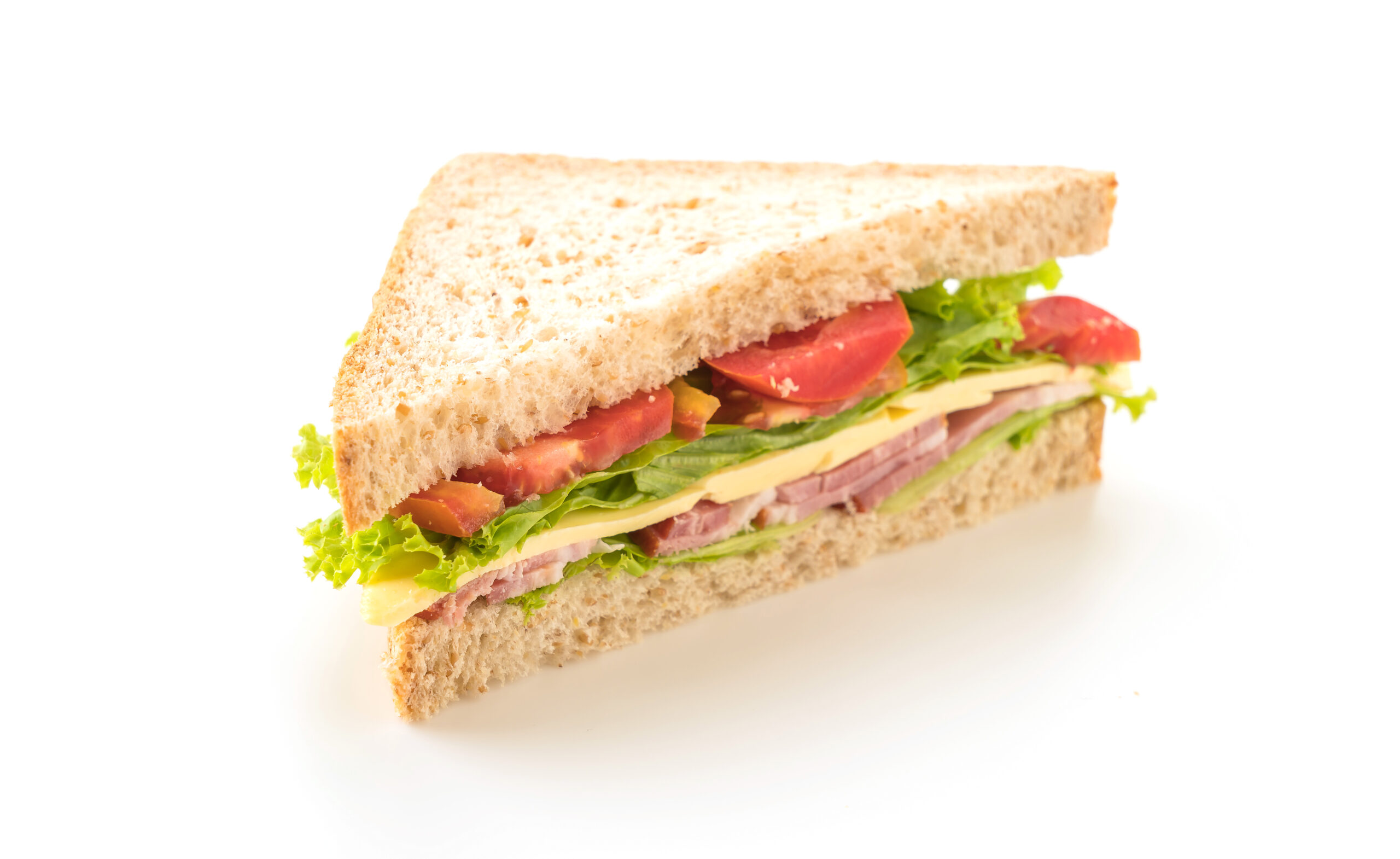 sandwich Chicken pita/bun with veggies & tzatziki.